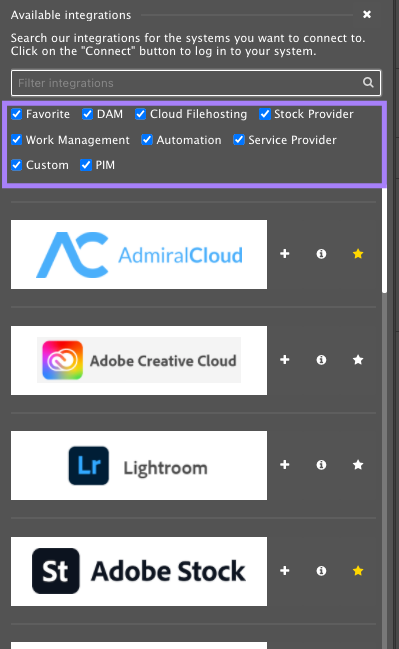 Integration categories